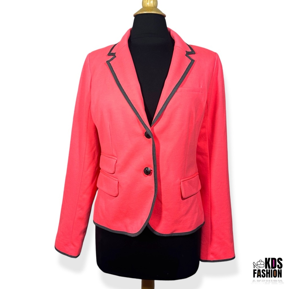 GAP Women's Pink Blazer with Black Trim